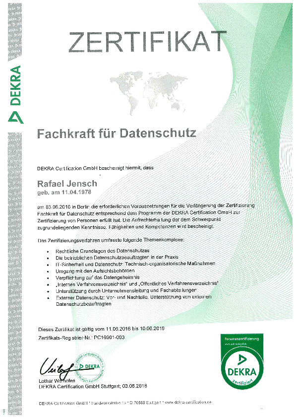 Datenschutz 2016